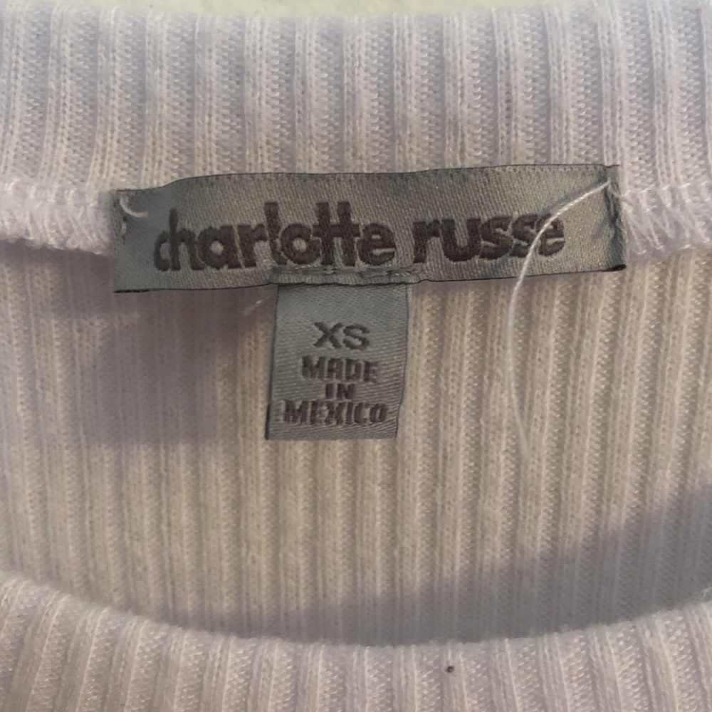 Plain White Ribbed Tee - Picture 3 of 3